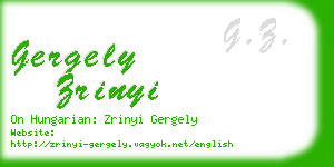 gergely zrinyi business card